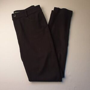 Lauren Ralph Lauren Womens Knit Jeans Size 4P Mid Rise Skinny Leg Black Stretch
